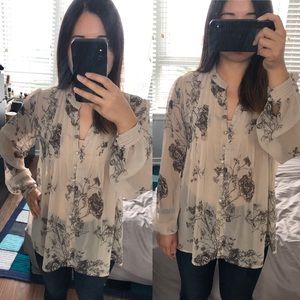 Jacob beige floral blouse. BNWT.
